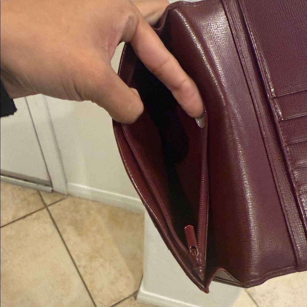 Authentic Cartier Must de Cartier Bordeaux Leather Bifold Long Wallet - Picture 14 of 15